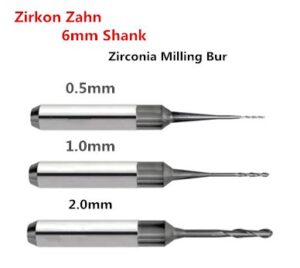 6mm shank zirkonzahn dental lab milling supplies